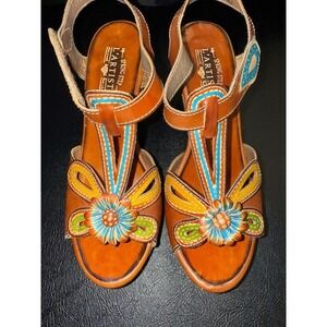 L'artiste Spring Step Socialite 40 (size 9) Leather Wedge